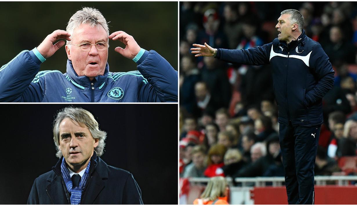 Berikut ini Roberto Mancini dan 4 calon suksesor Claudio Ranieri di Leicester. (AP-EPA)