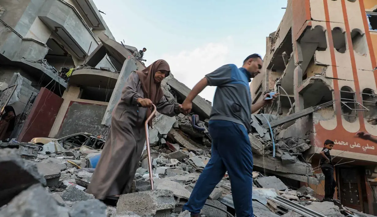Hingga kini, operasi militer Israel di Jalur Gaza sejak 7 Oktober 2023 telah menewaskan sedikitnya 65.419 orang, yang sebagian besar perempuan dan anak-anak. (Eyad BABA/AFP)