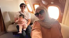 Atta Halilintar dan Aurel Hermansyah mengajak Ameena melakukan perjalanan jauh. (Foto: Instagram/aurelie.hermansyah)