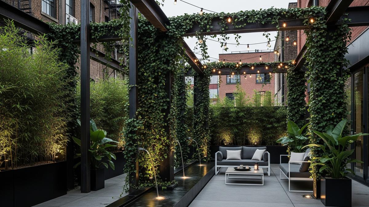 Inspirasi 10 Teras Belakang Rumah Minimalis dengan Tiang Besi Tanaman Rambat 2025