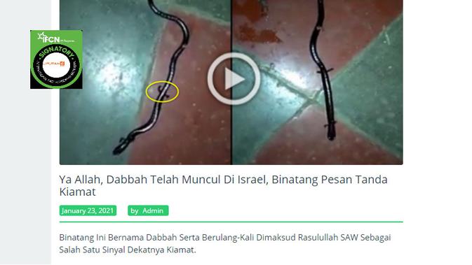 Cek Fakta Liputan6.com menelusuri klaim foto kemunculan dabbah