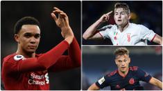 Bek muda Liverpool, Trent Alexander-Arnold, menjadi bek yang memiliki nilai transfer paling mahal saat ini. Selain Alexander-Arnold ada sejumlah bek yang juga memiliki harga transfer sangat tinggi saat ini. Berikut 6 bek bernilai transfer paling mahal di dunia saat ini. (kolase foto AFP)