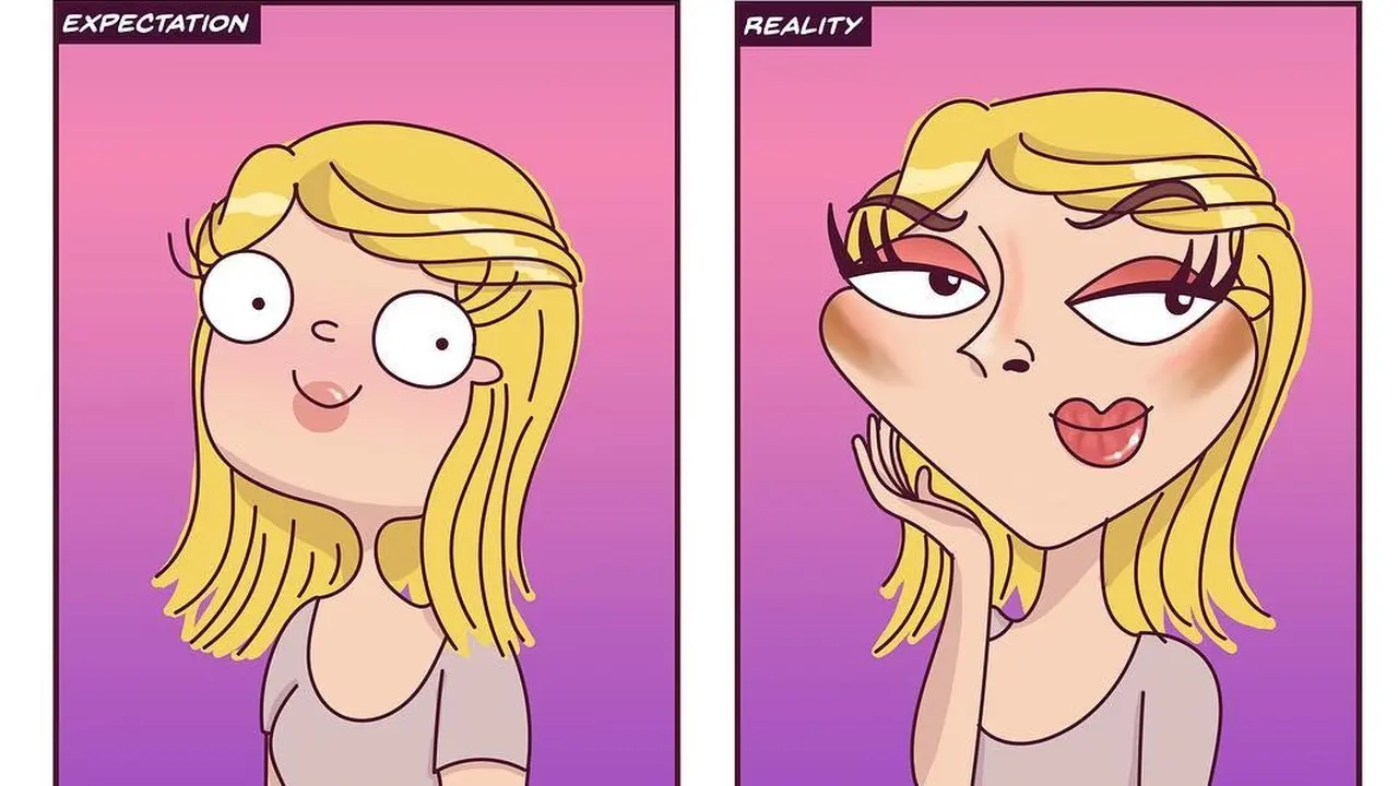 Ilustrasi Lucu Gambarkan Problematika Kehidupan Cewek