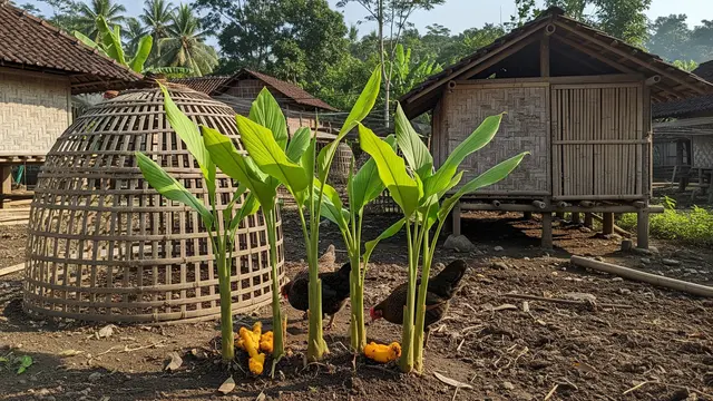 Kunyit, Tanaman yang Cocok Ditanam Dekat Kandang Ayam Kampung/Gemini AI