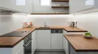 8 Desain Dapur Minimalis 2x2 Meter Rumah Type 36 Kombinasi Wood &amp; White Terbaru 2025