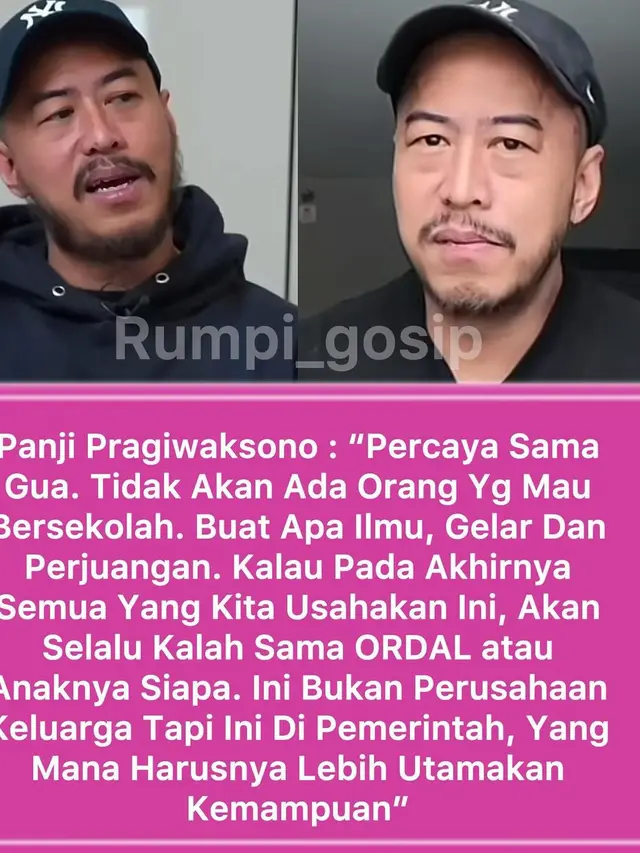 Pandji Pragiwaksono (https://www.instagram.com/p/C_H_NFeShSb/?igsh=empwamtxcW5temE3)