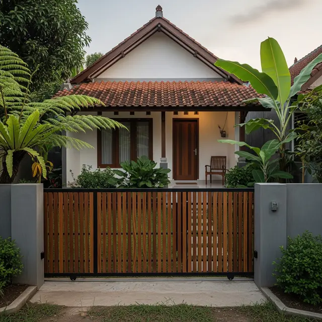 9 Desain Pagar Minimalis untuk Rumah Type 45 di Desa, Modern dan Estetik