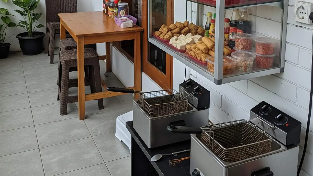 Teras Rumah Minimalis Cocok untuk Warung Gorengan Rumahan