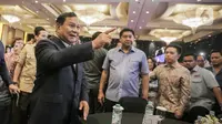 Pada acara itu, Prabowo didampingi Erick Thohir, M Luthfi, Maruarar Sirait serta Boy Thohir. (Liputan6.com/Angga Yuniar)