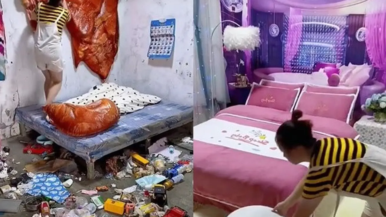 Viral Wanita Ini Ubah Kamar yang Penuh Sampah Jadi Bak Hotel, Bikin Takjub