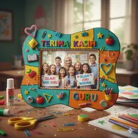 Kado Frame Foto untuk Hari Guru (Created by AI)