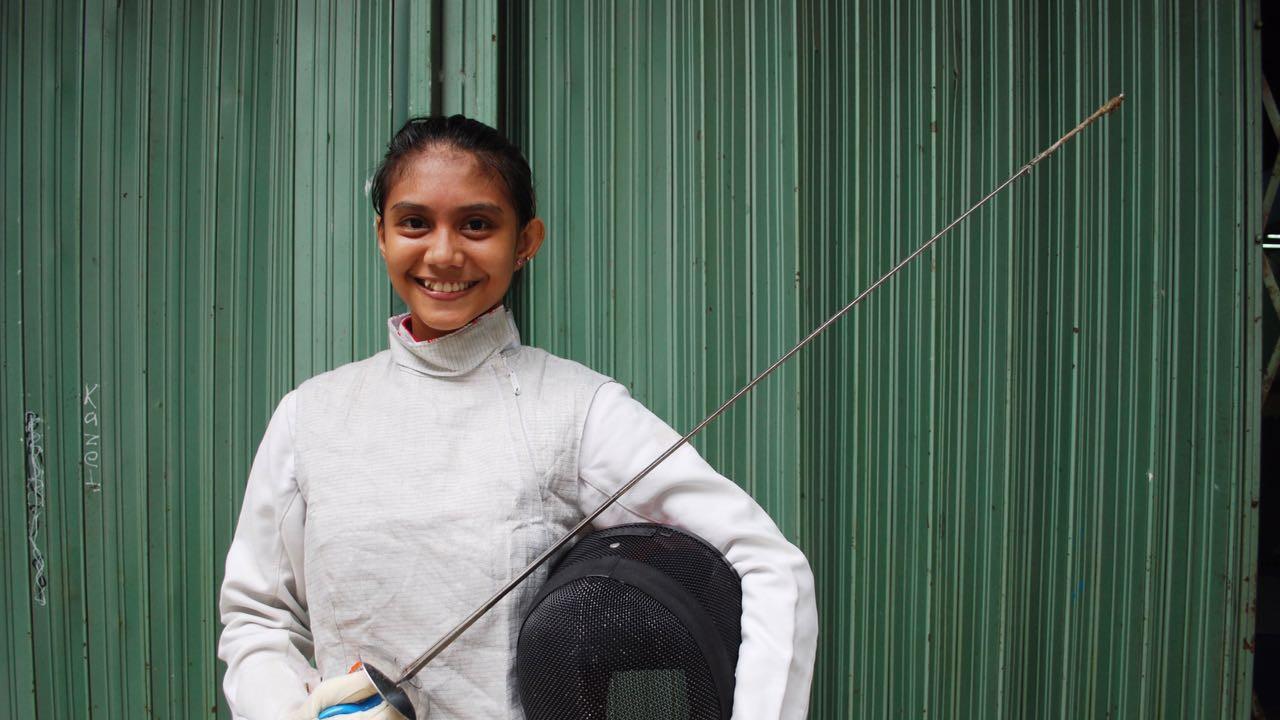 Voryn Thalya Kiriweno, atlet anggar dari DKI Jakarta