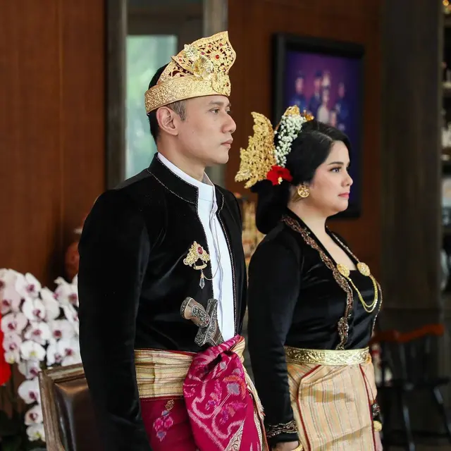 Annisa Pohan dan AHY ikuti upacara di kediamannya (Instagram/agusyudhoyono)