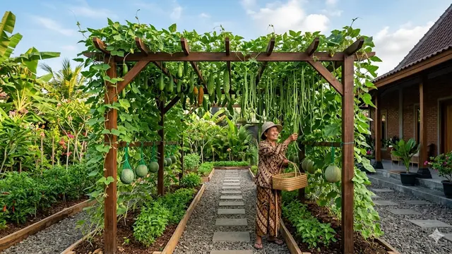 Ide Pergola Sederhana untuk Tanaman Buah Rambat