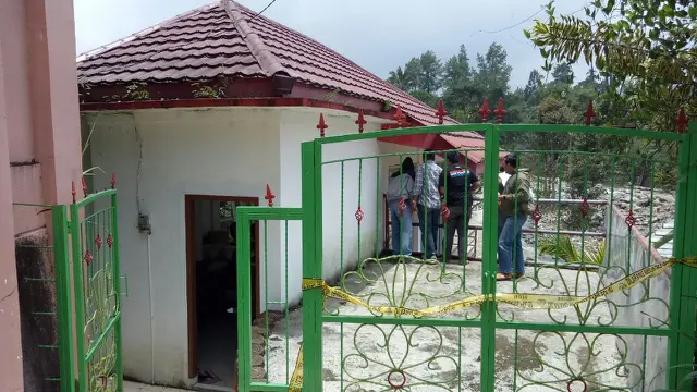 Lokasi jatuhnya pendiri Matahari Hari Darmawan. (Liputan6.com/Achmad Sudarno)