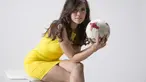 Andini Nurmalasari presenter cantik TV yang biasa membawakan acara Liga 1 Indonesia 2017. (Bola.com/Peksi Cahyo)