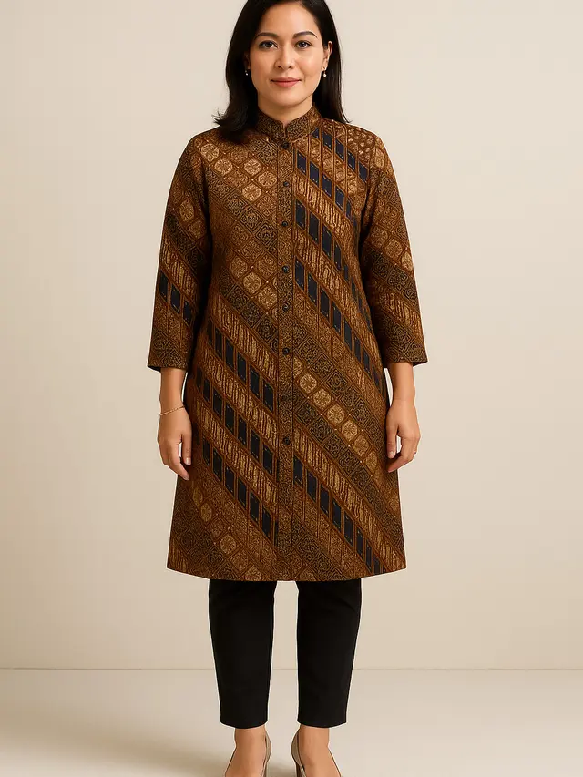 Tunik batik kerah shanghai (Foto: ChatGPT)