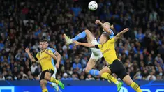 Erling Haaland berhasil membawa kemenangan untuk Manchester City saat menghadapi mantan klubnya, Borussia Dortmund pada laga Grup G Liga Champions 2022/2023 yang berlangsung di Etihad Stadium, Kamis (15/9/2022) dini hari WIB. (AFP/Lindsey Parnaby)