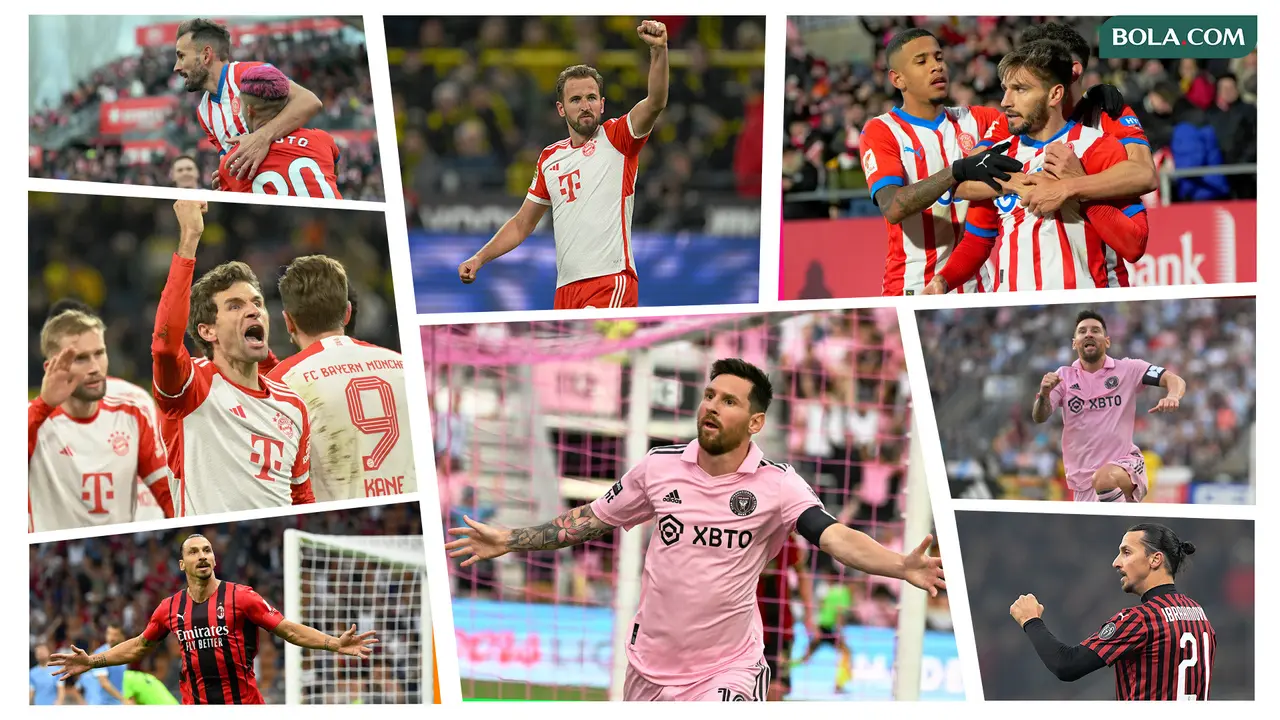 Kolase - Bayern Munchen, Zlatan Ibrahimovic di AC Milan, Lionel Messi di MLS, Girona