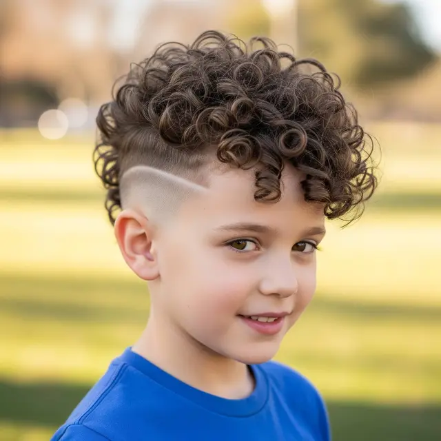 Model Rambut Anak Pria Ikal yang Mudah Dirawat (Image by Gemini AI)