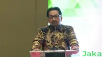 Sekretaris Utama Bapanas, Sarwo Edhy dalam Perencanaan Program Pembangunan Ketahanan Oangan Tahun 2025, Senin (29/7/2025). Ia menjelaskan bahwa anggaran Bapanas turun kemungkinan dialihkan ke Program Makan Siang Gratis. (Tira/Liputan6.com)