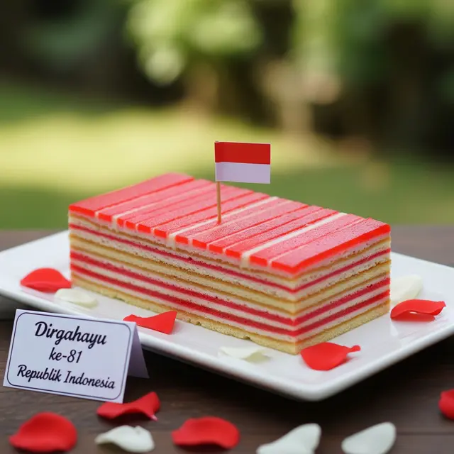 Makanan Tradisional Yang Bisa Dihias Untuk Peringatan Kemerdekaan 17 Agustus 1945 HUT RI Ke-81 (AI Genarated)