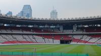 Kondisi terkini lapangan Stadion Utama Gelora Bung Karno, Jakarta, Jumat (8/11/2024). (Bola.com/Hery Kurniawan).