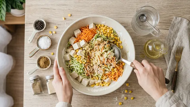 ilustrasi bakwan tahu sayur