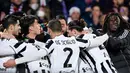 Hasil ini membuat Juventus hanya perlu hasil imbang di leg kedua pada April mendatang untuk maju ke final, sementara Fiorentina harus menang setidaknya dengan selisih dua gol untuk lolos ke laga puncak. (AFP/Alberto Pizzoli)