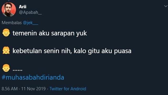 6 Drama Muhasabah Diri ala Netizen Ini Bikin Senyum