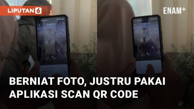 Ada-ada saja aksi emak-emak ini saat hendak memotret mempelai pernikahan