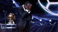 Sepanjang musim 2024/2025, Ousmane Dembele menjadi motor utama Paris Saint-Germain dengan torehan 33 gol dan 12 assist dari 45 pertandingan di semua ajang. (Franck FIFE/AFP)