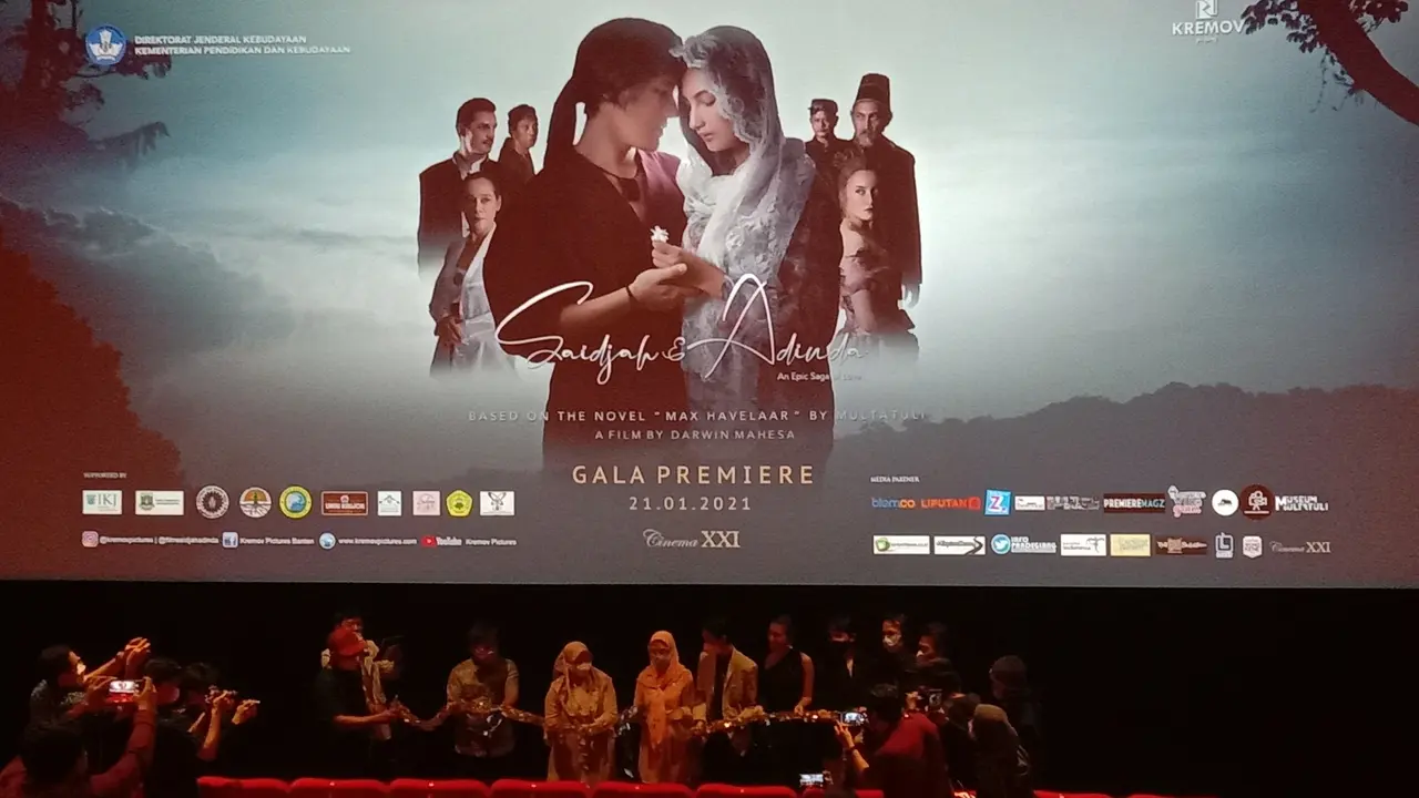Pemutaran Perdana Film Saijah-Adinda Dari Novel Multatuli Di Kota Cilegon, Banten. (Kamis, 21/01/2021). (Liputan6.com/Yandhi Deslatama).