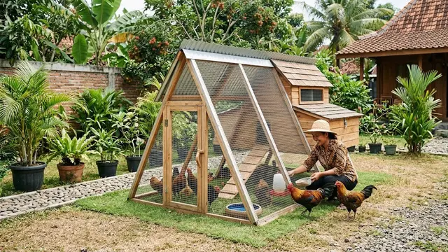 Kandang Ayam Tidak Harus Kumuh, 7 Model Ini Justru Terlihat Rapi (AI Generated)