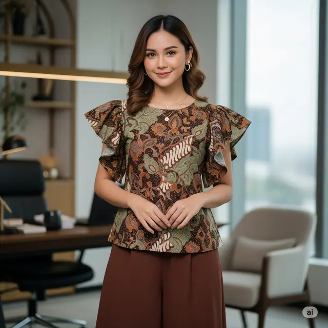 Setelan Batik & Celana Kulot
