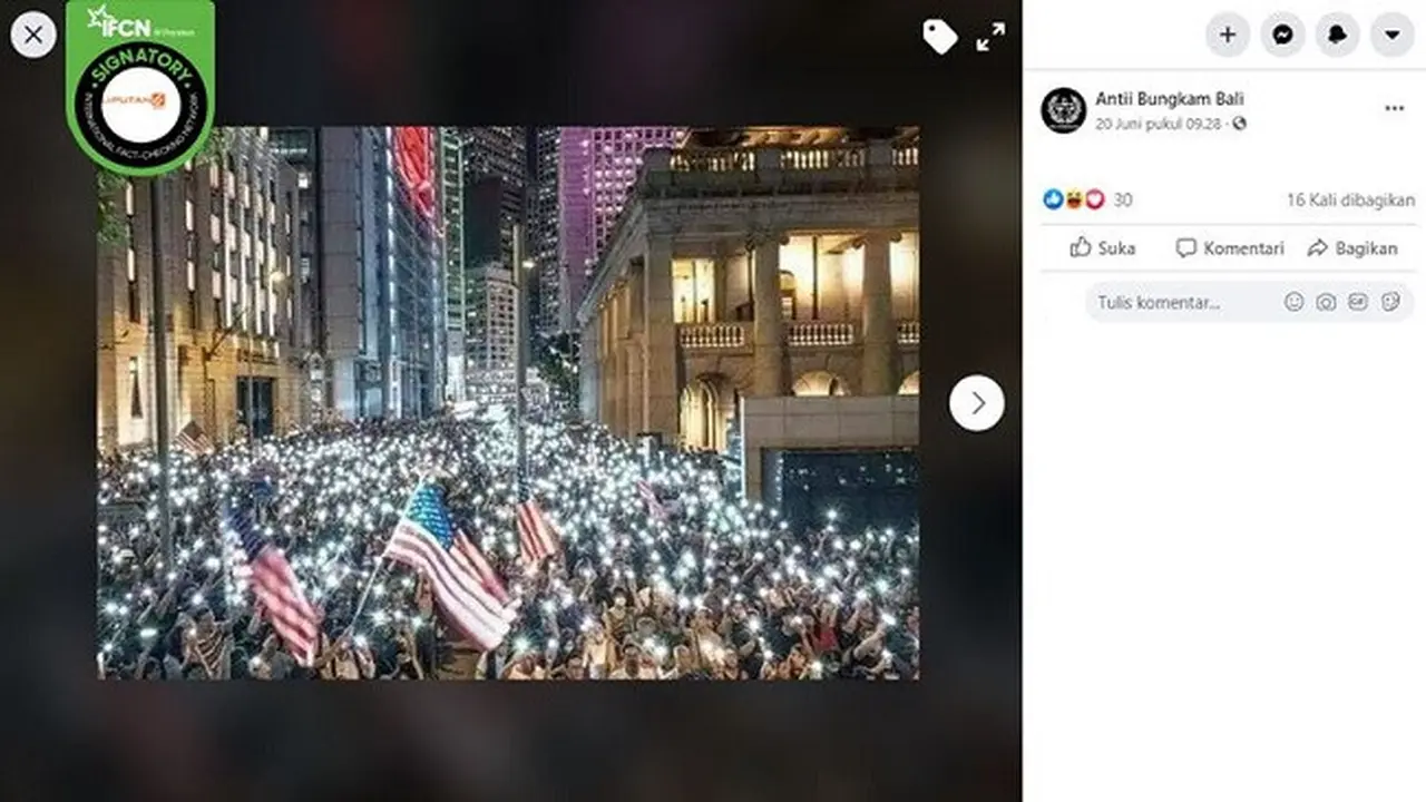 Gambar Tangkapan Layar Ilustrasi Demonstrasi di Amerika Serikat