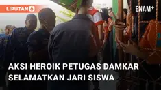 Beredar video viral terkait aksi petugas damkar yang bikin takjub! Tampak petugas damkar melepaskan jari siswa yang terjepit di pintu sekolah