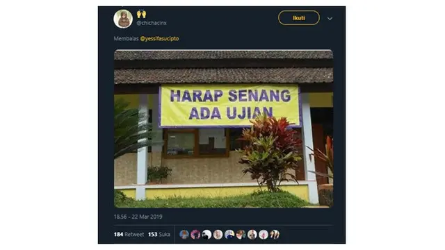 Komentar Maudy (Sumber: twitter/chichacinx)