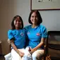 Bianca Alexandria Situmorang bersama sang ibu ketika menjadi juara III Festival Penulis Cilik SIDU 2018 (Liputan6.com/Giovani Dio Prasasti)