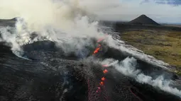 Sebuah gunung berapi di Islandia barat daya mulai meletus Senin, kata otoritas meteorologi negara itu, 11 bulan setelah letusan terakhirnya secara resmi berakhir. (AFP/Kristinn Magnusson/Iceland Out)