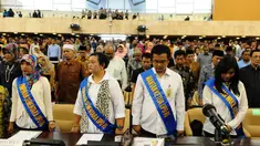 Jelang pelantikan anggota DPR dan DPD RI, gladi resik digelar di Ruang Paripurna DPR, Jakarta, (30/9/14). (Liputan6.com/Andrian M Tunay) 