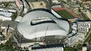 Stade Velodrome terletak di Marseille, Prancis, berkapasitas 67.394. Stadion yang dibangun tahun 1937 ini awalnya adalah velodrome balap sepeda yang dihilangkan pada tahun 1985. (AFP/EUROLUFTBILD/Robert Grahn)