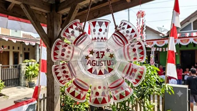 Ide Lampion 17 Agustus dari Gelas Plastik Bekas