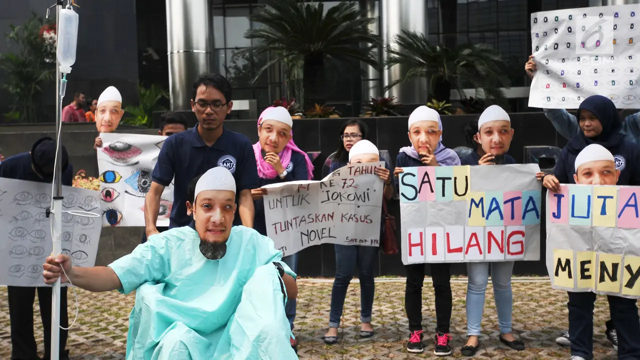 Tuntut Kasus Novel, Siswa Anti Korupsi Lakukan Aksi Teatrikal