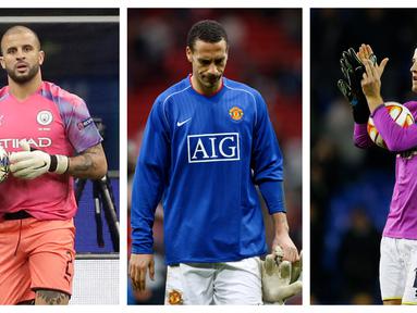 Kumpulan foto-foto pemain top Liga Inggris yang mendadak menjadi penjaga gawang. (Foto: AFP & AP)