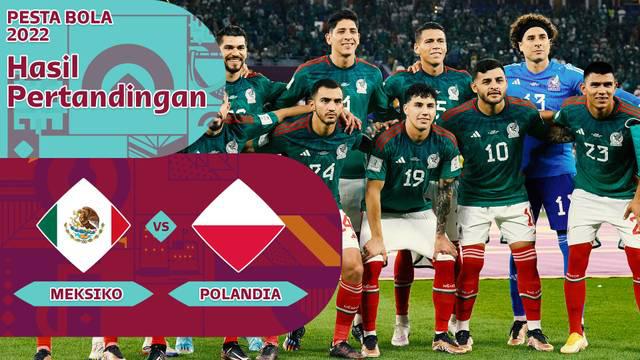 Berita Motion grafis hasil pertandingan antara Timnas Meksiko berhadapan dengan Timnas Polandia yang berakhir imbang. Robert Lewandowski gagal eksekusi penalti.