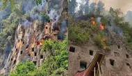 Karhutla Toraja Utara Hanguskan Pemakaman Tradisional, Diduga Sengaja Dibakar