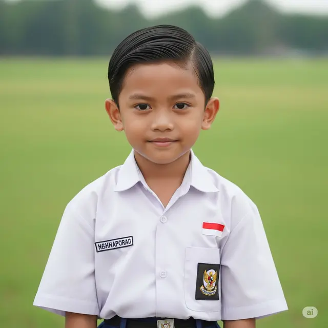 Model Rambut Anak Sekolah SD. Foto: Gemini