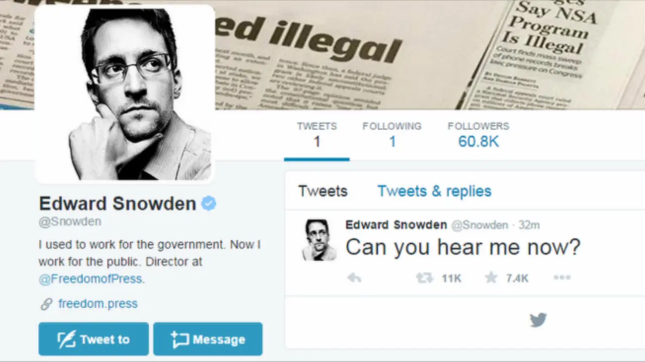 Dalam 9 Jam, Twitter Edward Snowden Ciduk 710 Ribu Follower