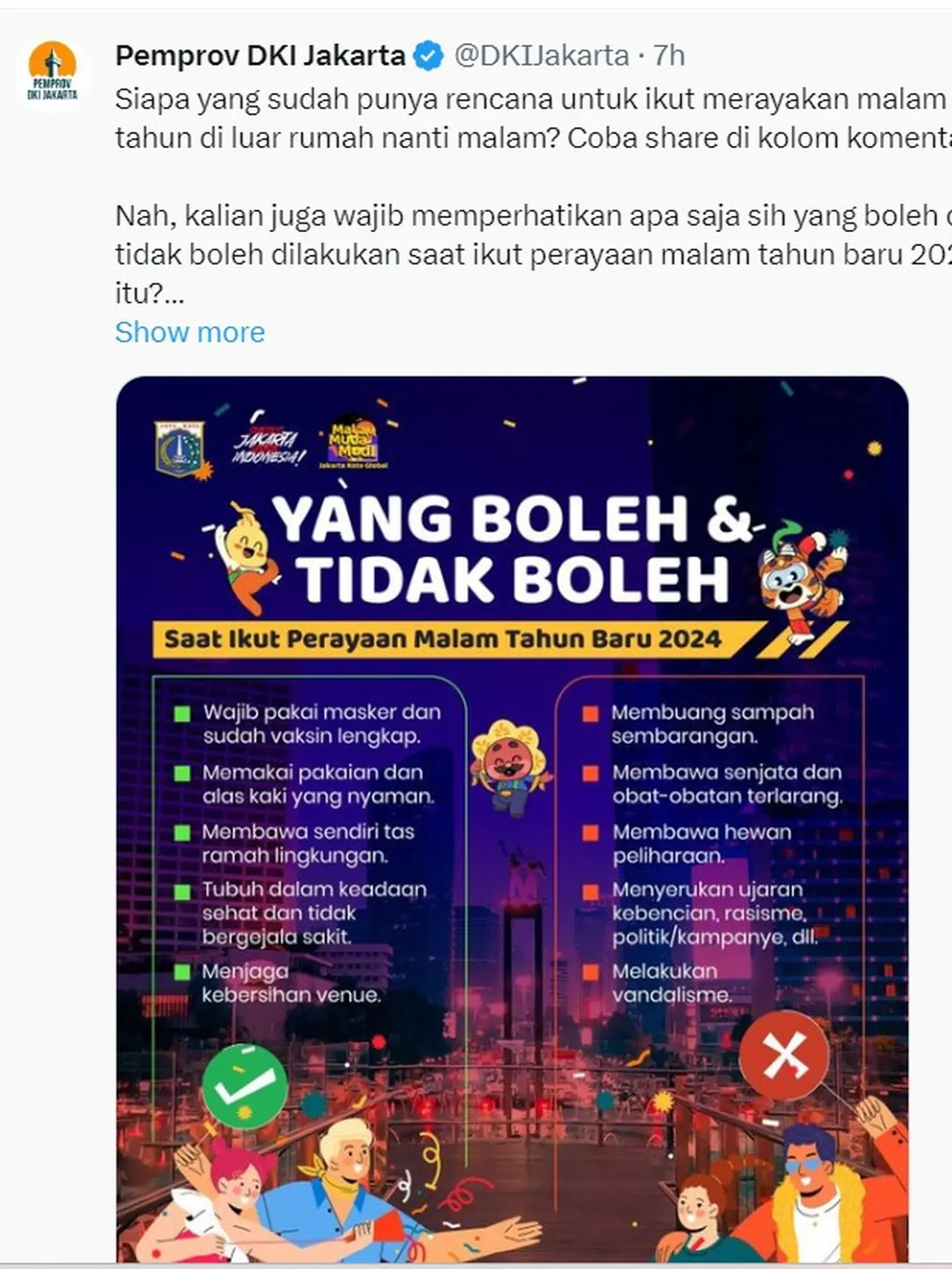 Perayaan Tahun Baru 2024 di Jakarta, 500 Ribu Warga Penuhi Monas dan